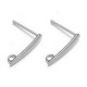 Stainless steel Earwire 12x15mm - Antique silver